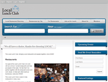 Tablet Screenshot of locallunchclub.com